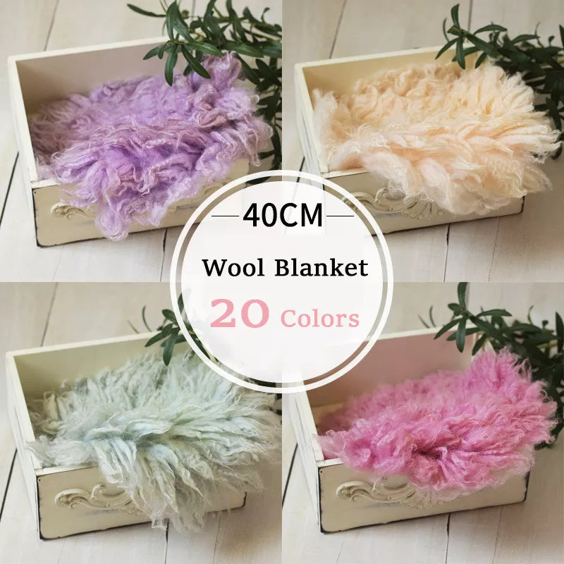 High Quality Wool Blanket Newborn Baby Photo Props Hand Made
