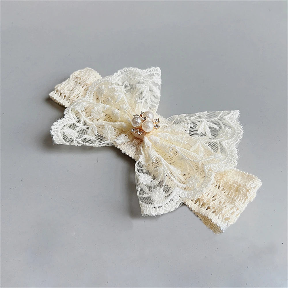 White Lace Elastic Hair Bands Headbands