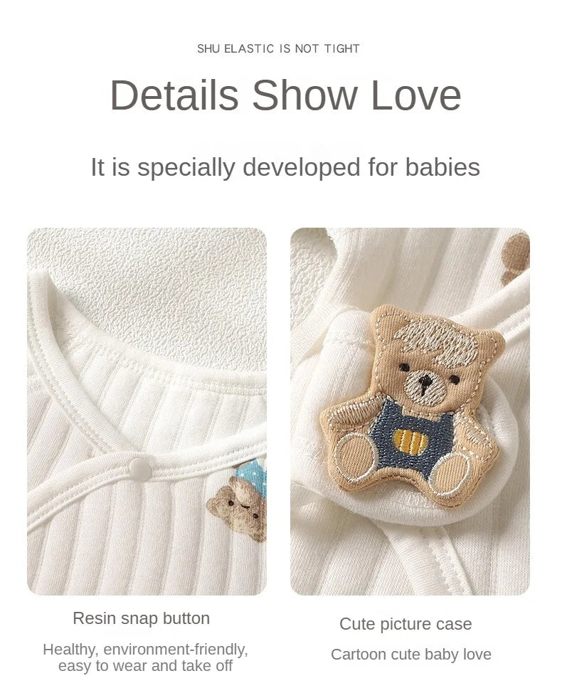 0-3 Newborn Baby Top Pure Cotton Boneless Half Back Top