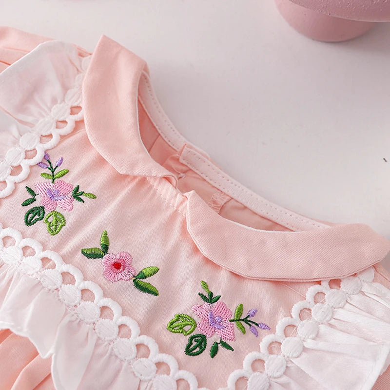 Toddler Baby Girls Sister Clothes With Floral Headband