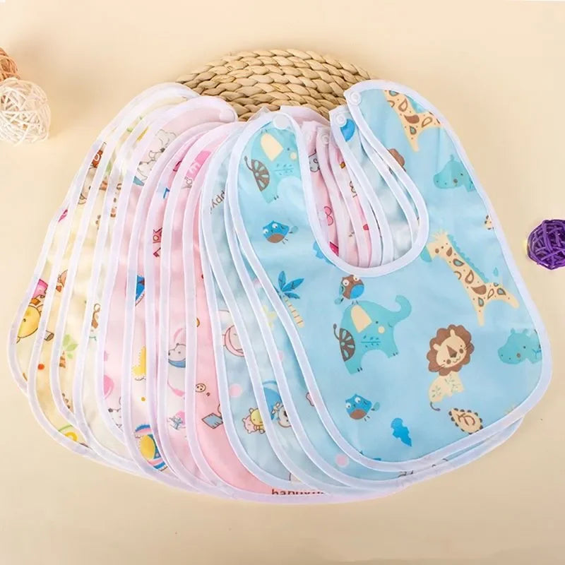 1PCS Baby Bibs Cotton Waterproof Bib Feeding Clothes