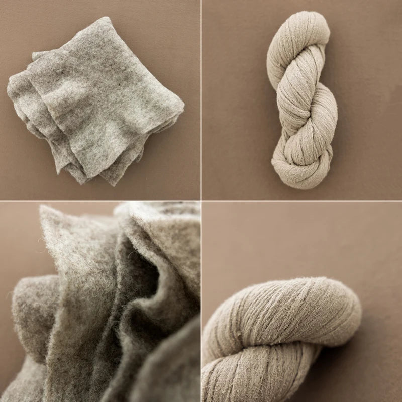 Baby Photography Props Blanket Wrap Swaddle Crochet Hat Outfit
