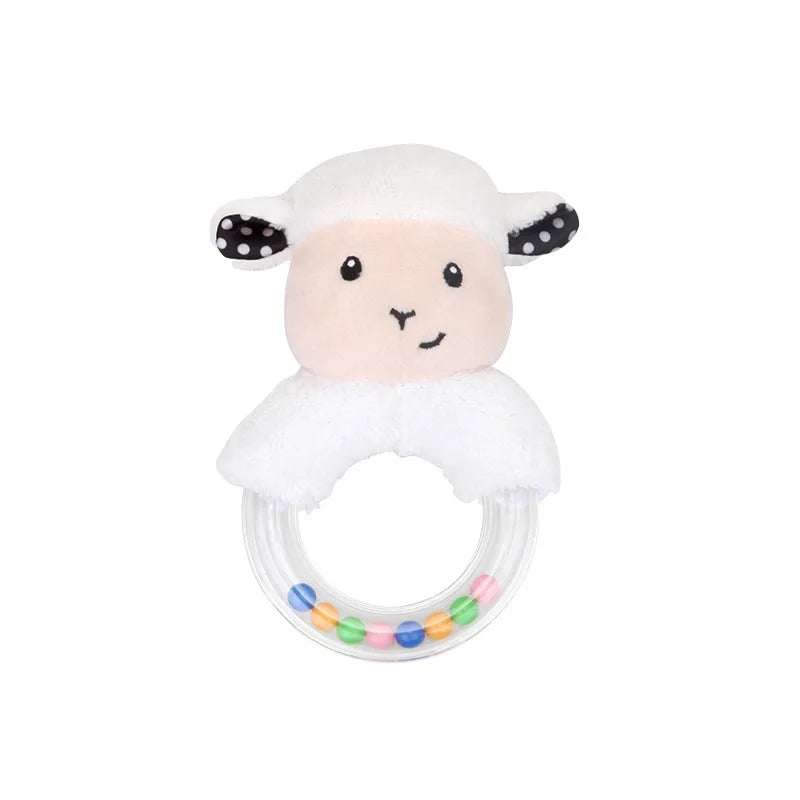Colourful Animal Rattle Plush Stuffed Handbell Baby Soft Rattle Toys