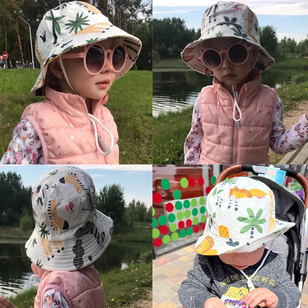 Summer Panama Baby Cartoon Fisherman Hat
