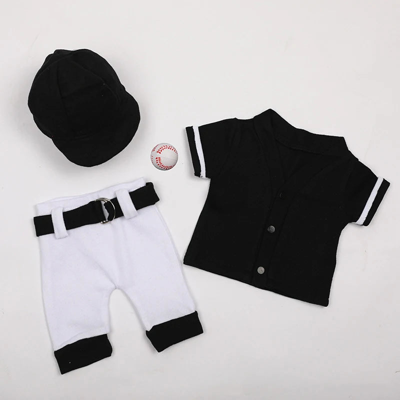 ️Newborn Photography Clothing Hat+Top+Pants+Baseball Props 4Pcs/set