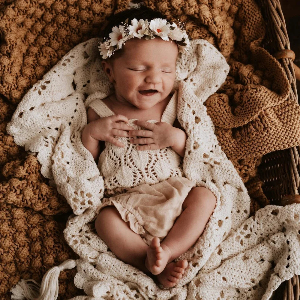 Newborn Props Bodysuit Cotton Material Hollow Out For Photography