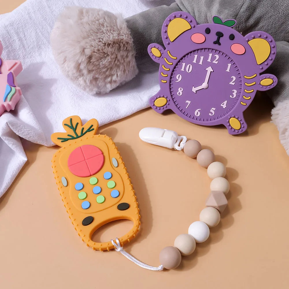 TYRY.HU 1Pc Baby Silicone Teether Toys Remote Control Shape Teether Rodent Gum