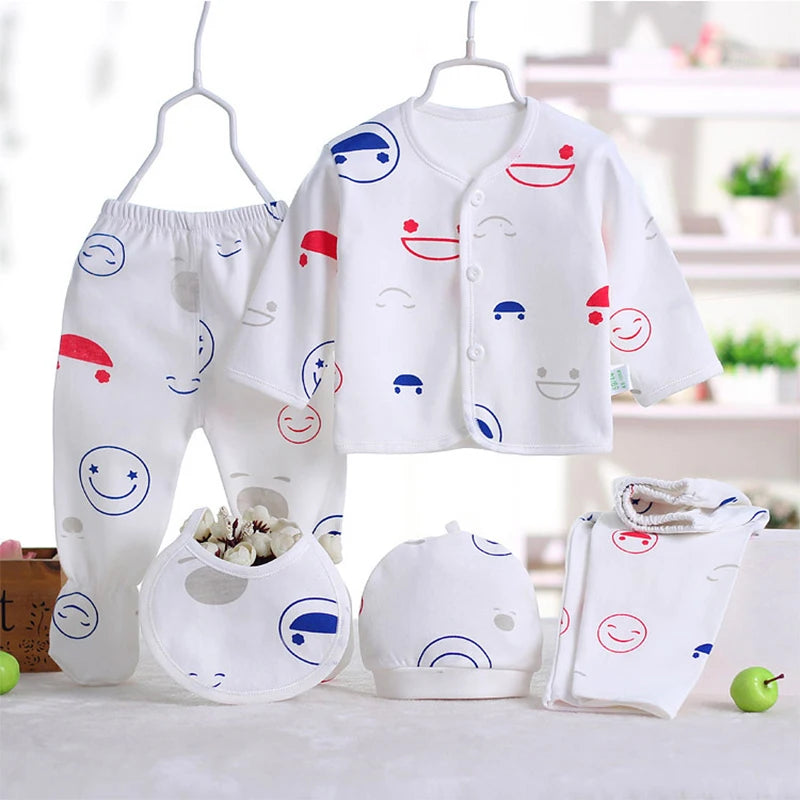 5Piece Spring Fall Baby Girl Clothes Toddler Boy Clothing Sets