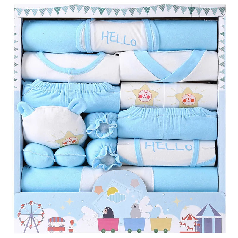 18Pcs Baby Cotton Newborn Gift Set Autumn Long Sleeve