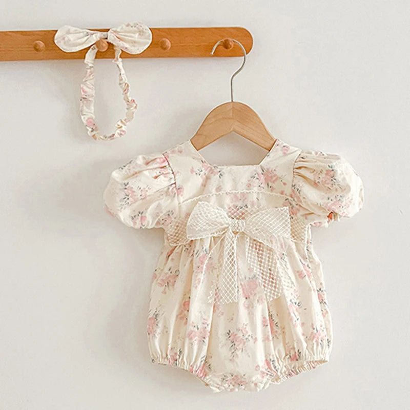 Flower Printed Toddler Baby Girls Sister Dress Summer