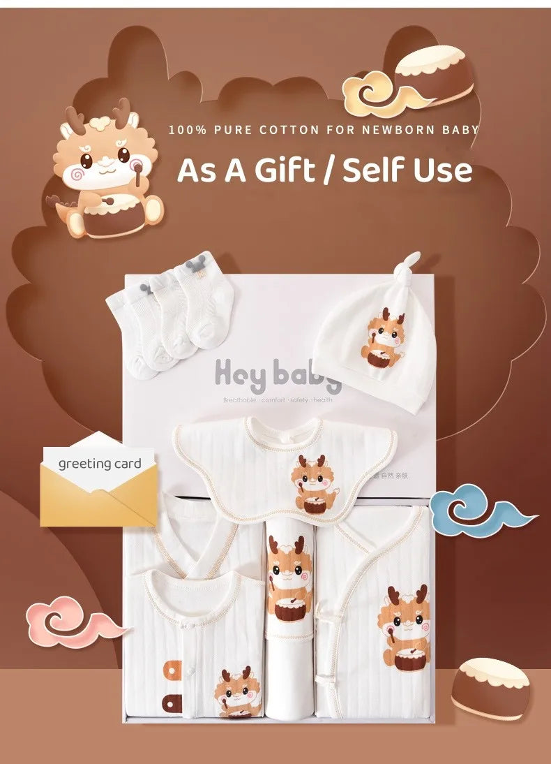 15/18/20pcs Dragon Cotton Newborn Baby Gift Without Box