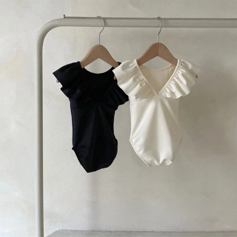 Toddler One Piece Swimsuit Ruffles Swimwears
