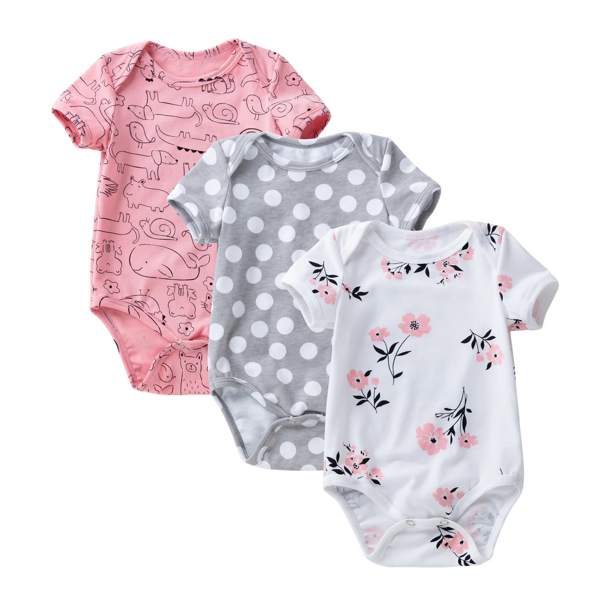 Baby Girls Newborn Cotton Jumpsuit Infant Cartoon Printing Clothes