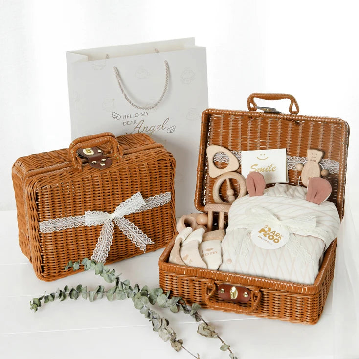 Organic Color Cotton Baby Clothes Set For Newborn gift set box
