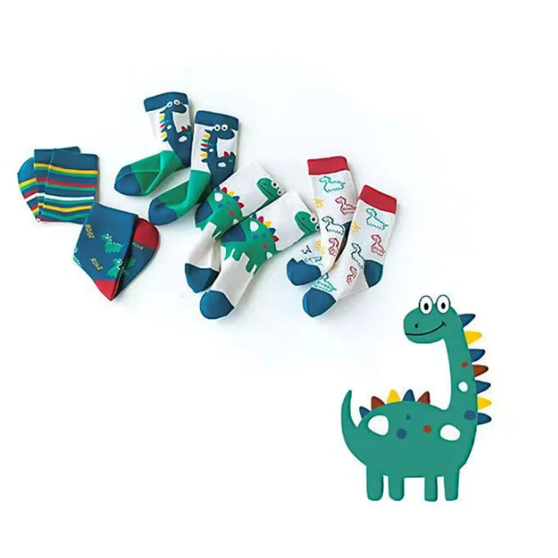 Dinosaur Socks Cute Autumn Warm Middle Tube Socks