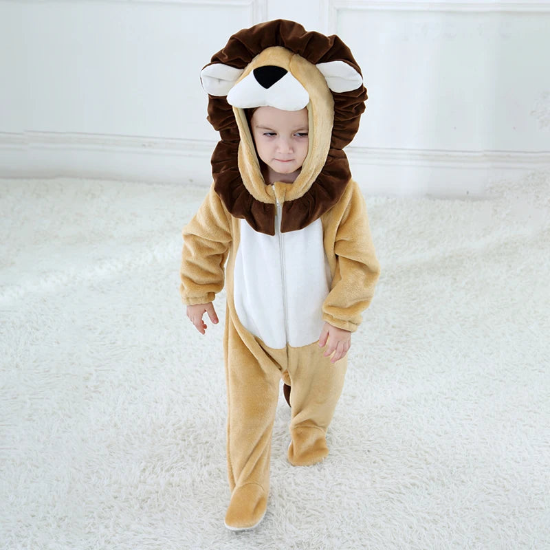 Animal Lion Infant Baby Cosplay Costume Kigurumis Playsuit