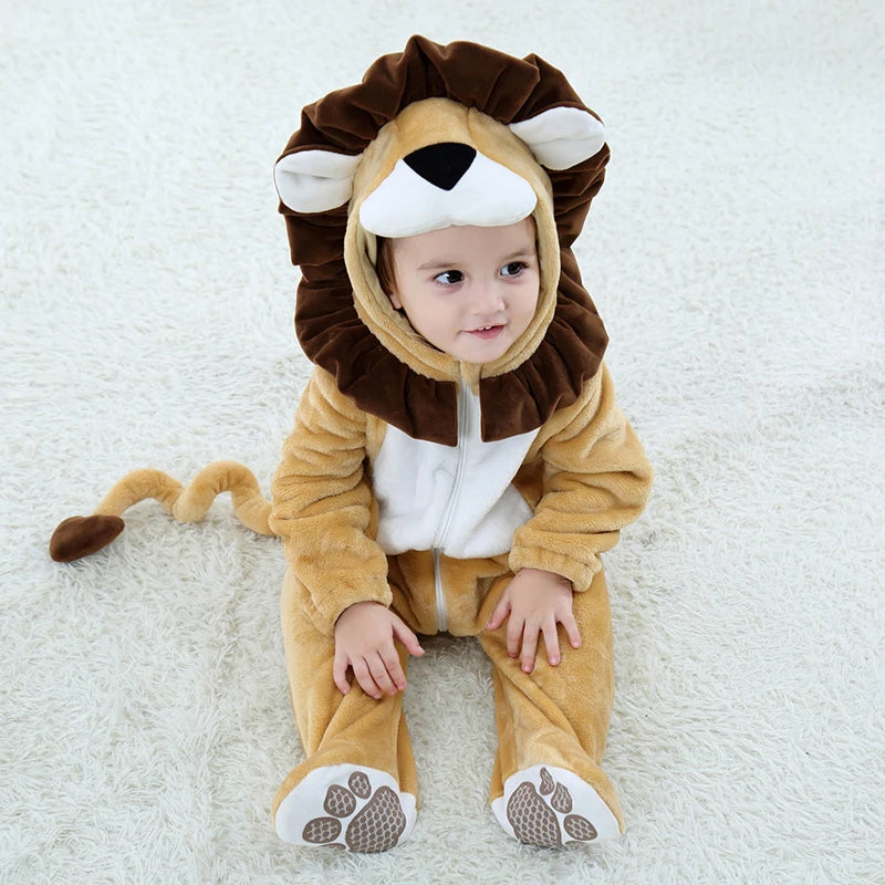 Animal Lion Infant Baby Cosplay Costume Kigurumis Playsuit