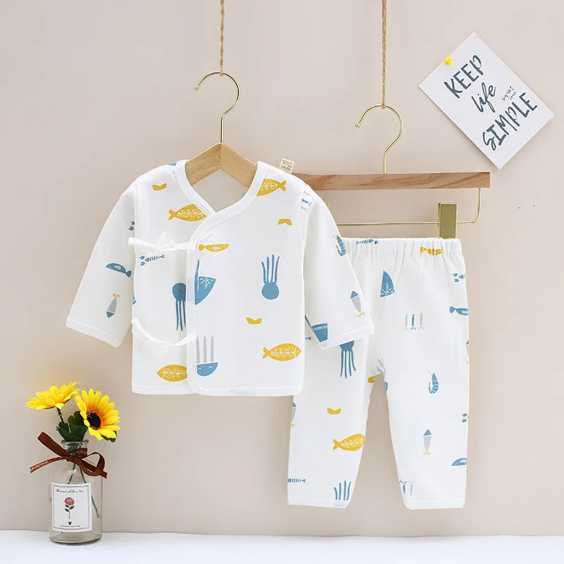 Autumn 0-6 Months Infant Clothing Set Cotton Newborn Boys Underwear