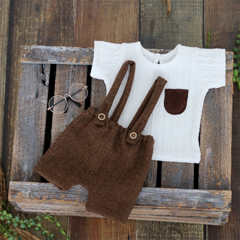Baby Photography Clothing Sets 3pcs Gentleman Outfit British Style