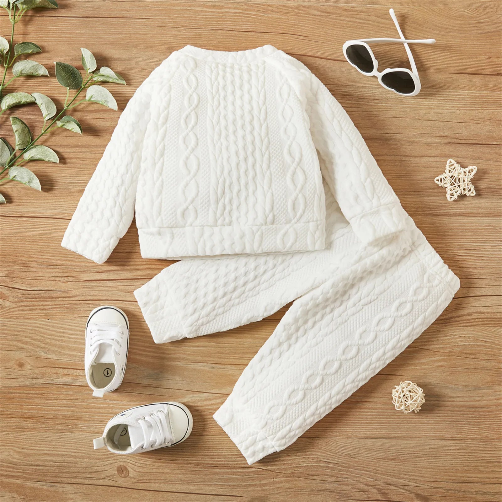 2pcs Baby 95% Cotton Knitting Baby Sets