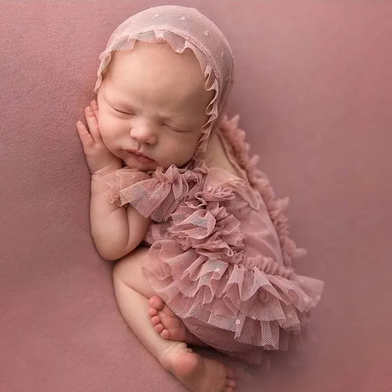 2Pcs/Set Baby Hat+Romper Newborn Photography Props