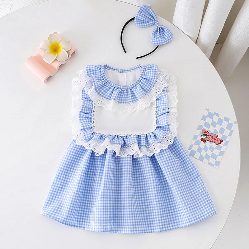 Flower Printed Toddler Baby Girls Sister Dress Summer