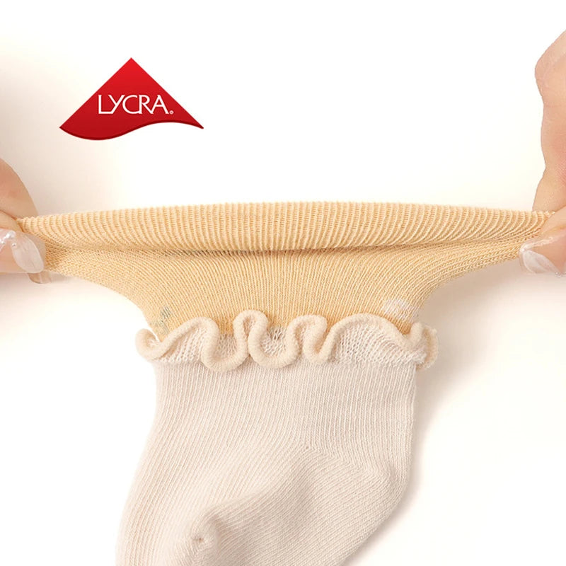 Newborn Infants Frilly Socks Soft Girls Cotton Sock