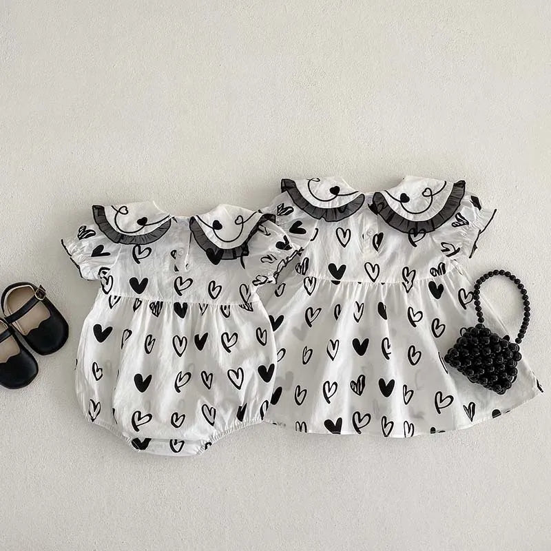 Girls Sister Dress Korean Style Summer Girl Princess Clothes