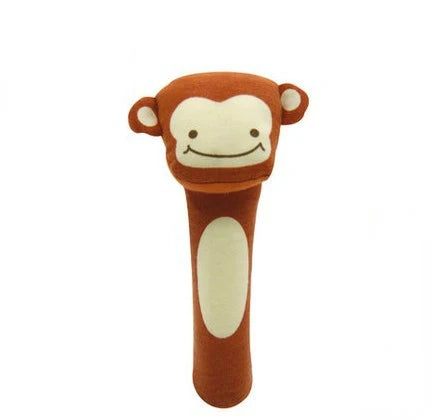 Colourful Animal Rattle Plush Stuffed Handbell Baby Soft Rattle Toys