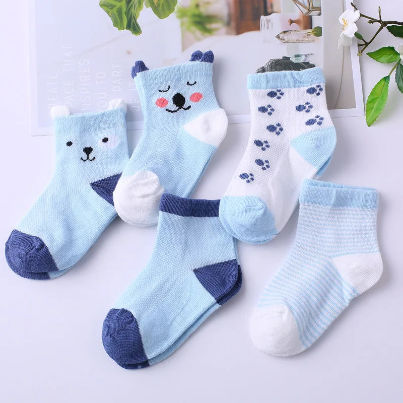 5 Pairs/Lot Baby Socks Soft Cotton Socks 0-24 Month