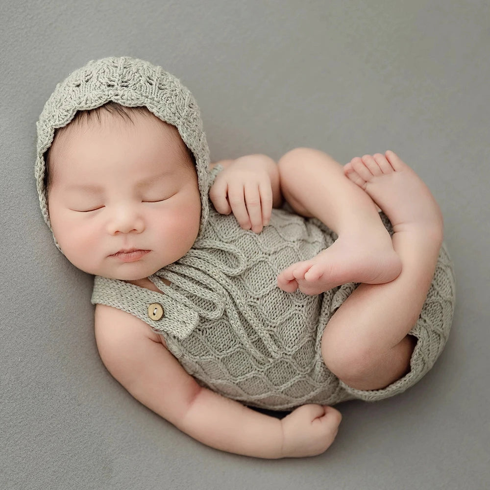 Knitted Newborn Girl Outfit Baby Photography Props