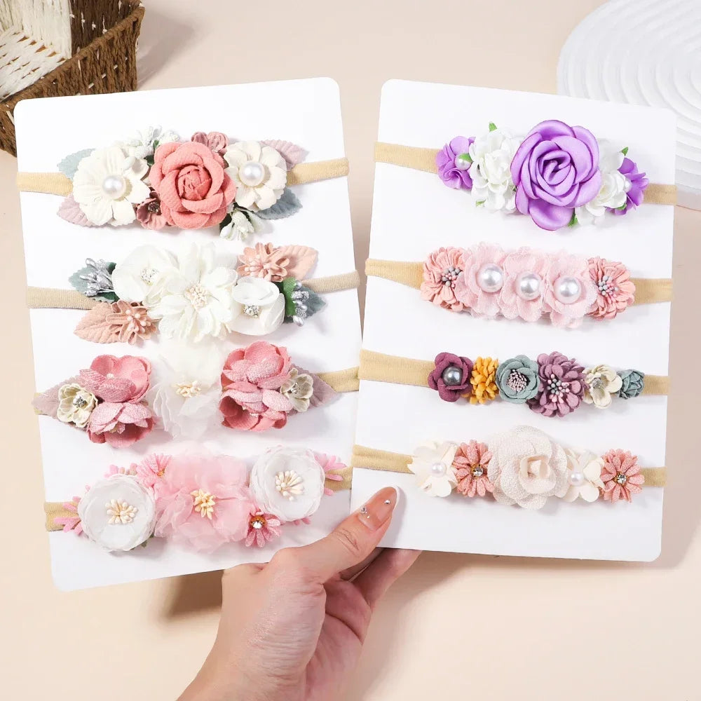3/4/5pcs Artificial Flower Headband Set Hair Accessories