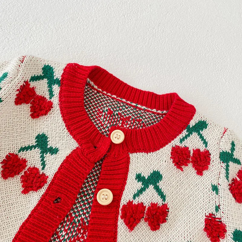 Autumn Baby Bodysuits and Knit Cardigans 2pcs Set