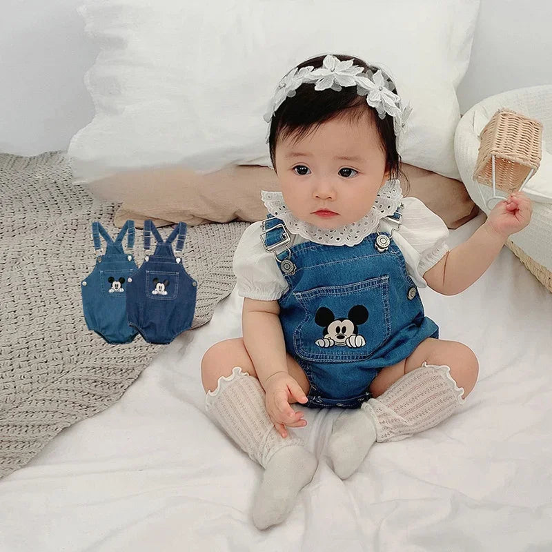 Cartoon Mickey Mouse Newborn Baby Bodysuit Summer