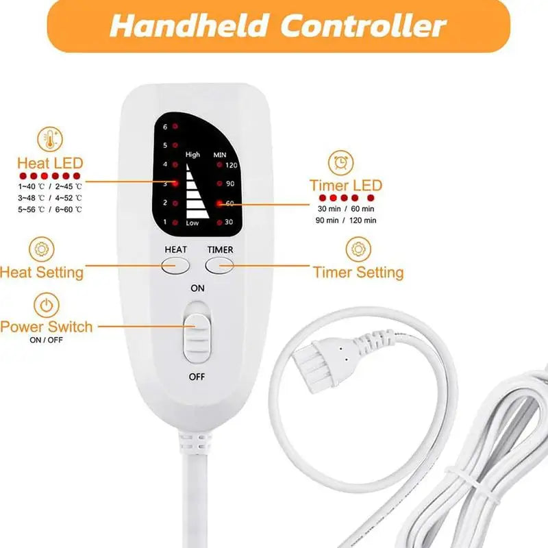 30X60cm Electric Heating Pad Physiotherapy Therapy Blanket Thermal Shoulder Back Pain Relief Eliminate Fatigue Winter Warmer