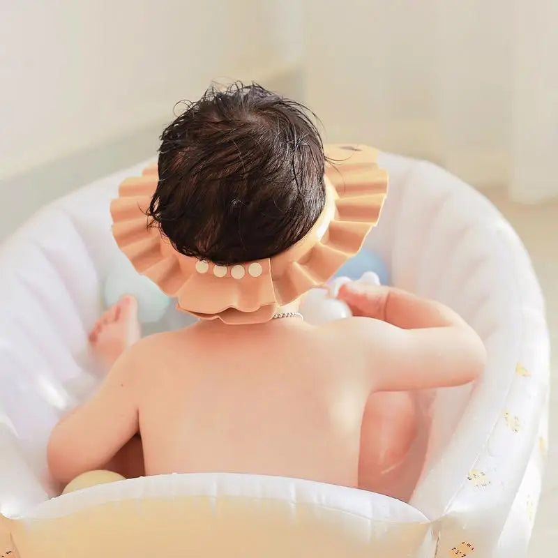 Anti slip Solid Baby Bath Cap Girl boy Safe