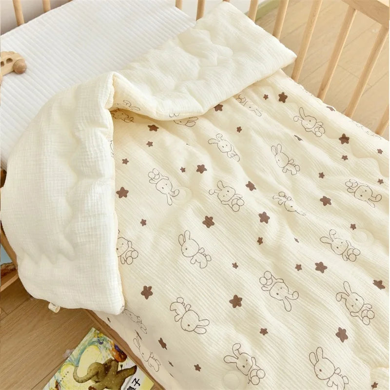 Baby Cotton Muslin Comforter Blanket Newborn
