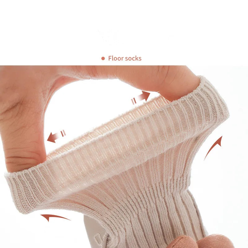 Winter New Baby Shoes Floor Socks Anti-skid Leather