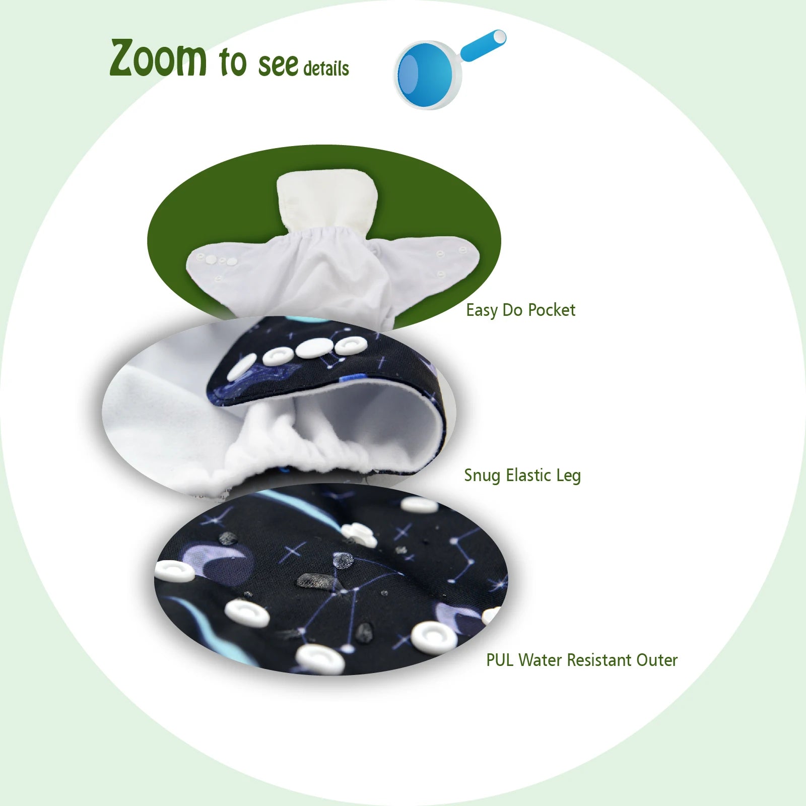 Alvababy New Designed Reusable Baby Cloth Nappy Positioned Cloth Diaper with 1pc Microfiber Insert
