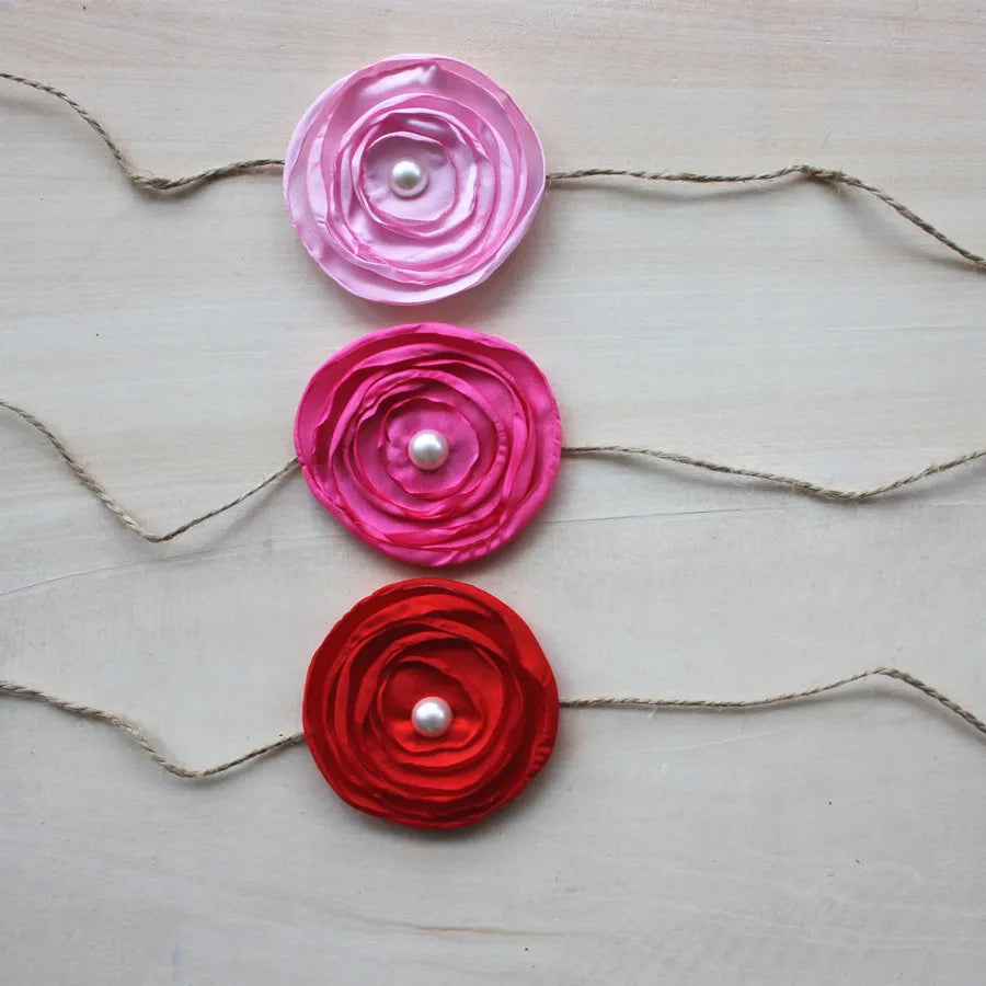 15pcs Handmade Props Newborn Baby Girl Headbands With Pearl