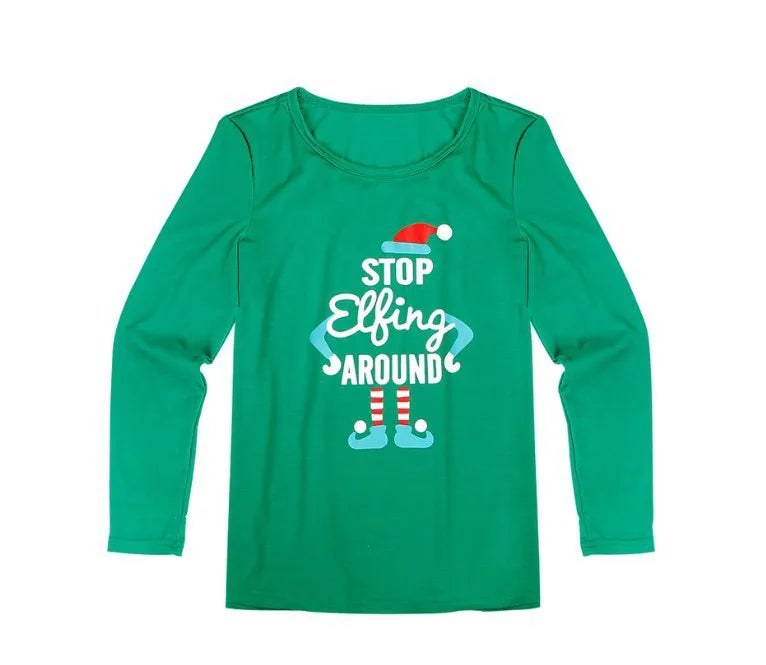 2024 Family Matching Christmas Pajamas Set Letter Print Matching Clothes Adult Kid Pyjamas Baby Romper Soft Sleepwear Xmas Look