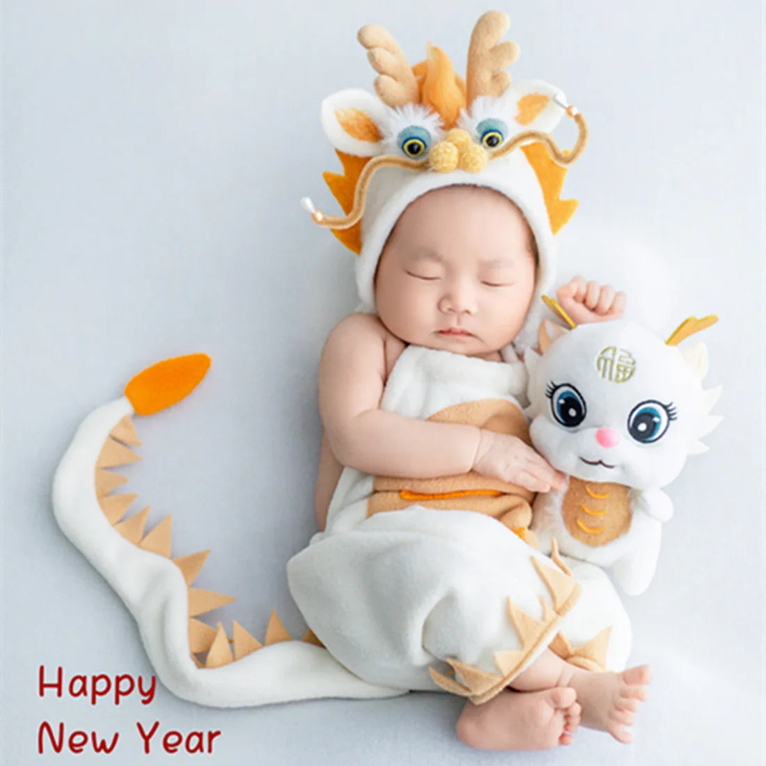 Dragon Hat And Romper Set Wool Felt Bonnet Photography Props