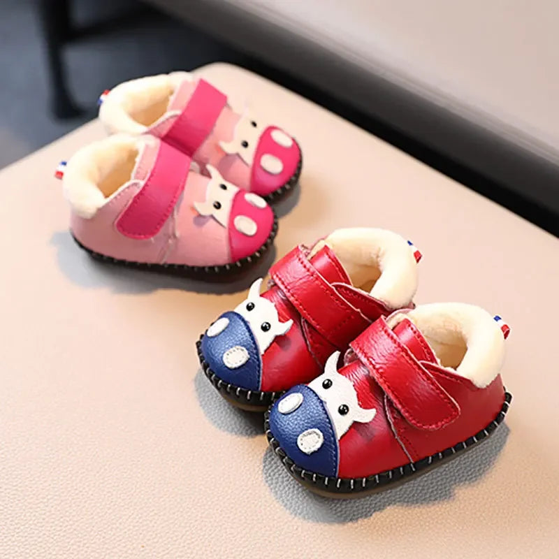 0-1 Years Old Boys and Girls Cotton Shoes Lace-up