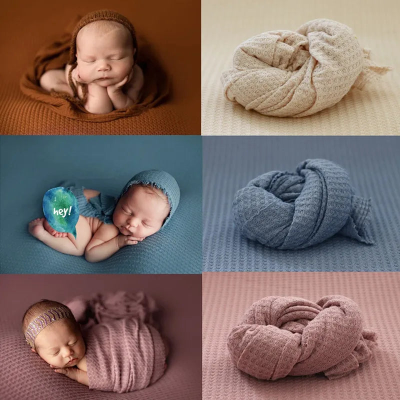 Newborn Photography Blanket Baby Knitted Swaddling Photo Props