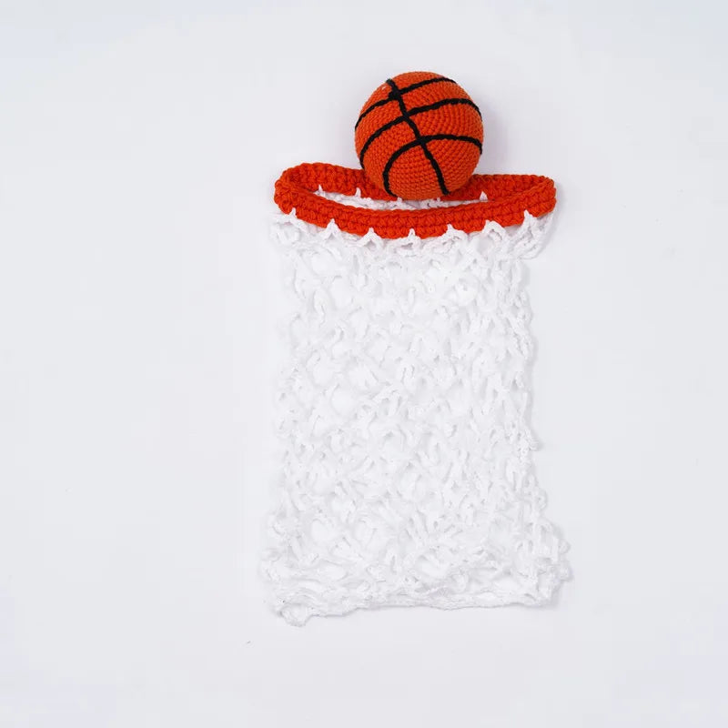 Newborn Clothing Crochet Net + Basketball Props