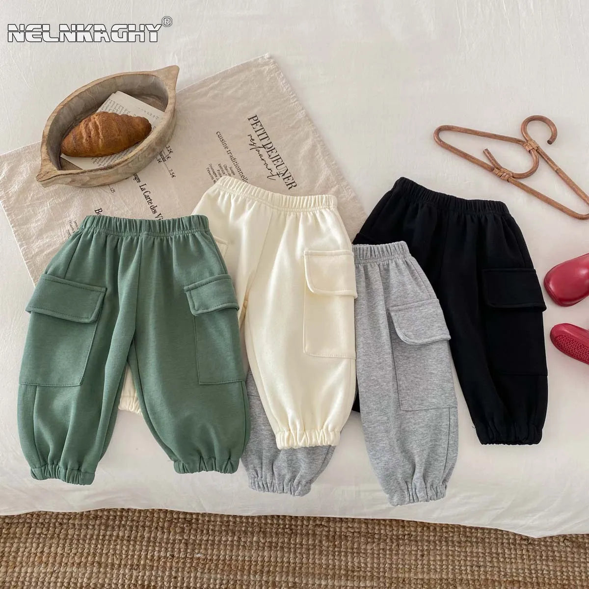 2024 Spring New Fashion Large Pocket Pants Toddler 3M-6Y