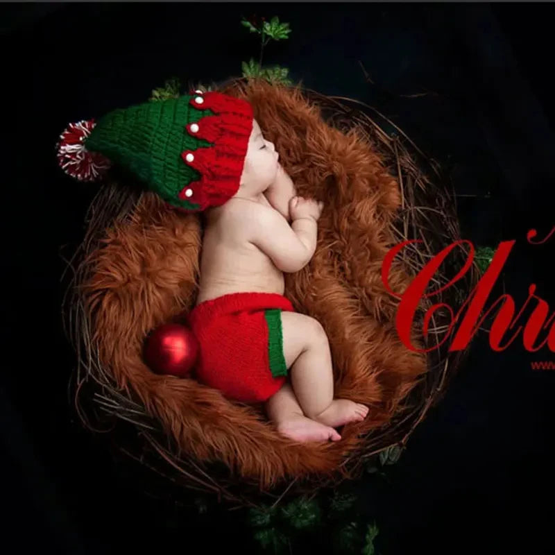 0-3 Month Newborn Photography Props Christmas Baby Clothes Santa Claus Baby Boy Accessories Girls Costume Newborn Outfit Gifts