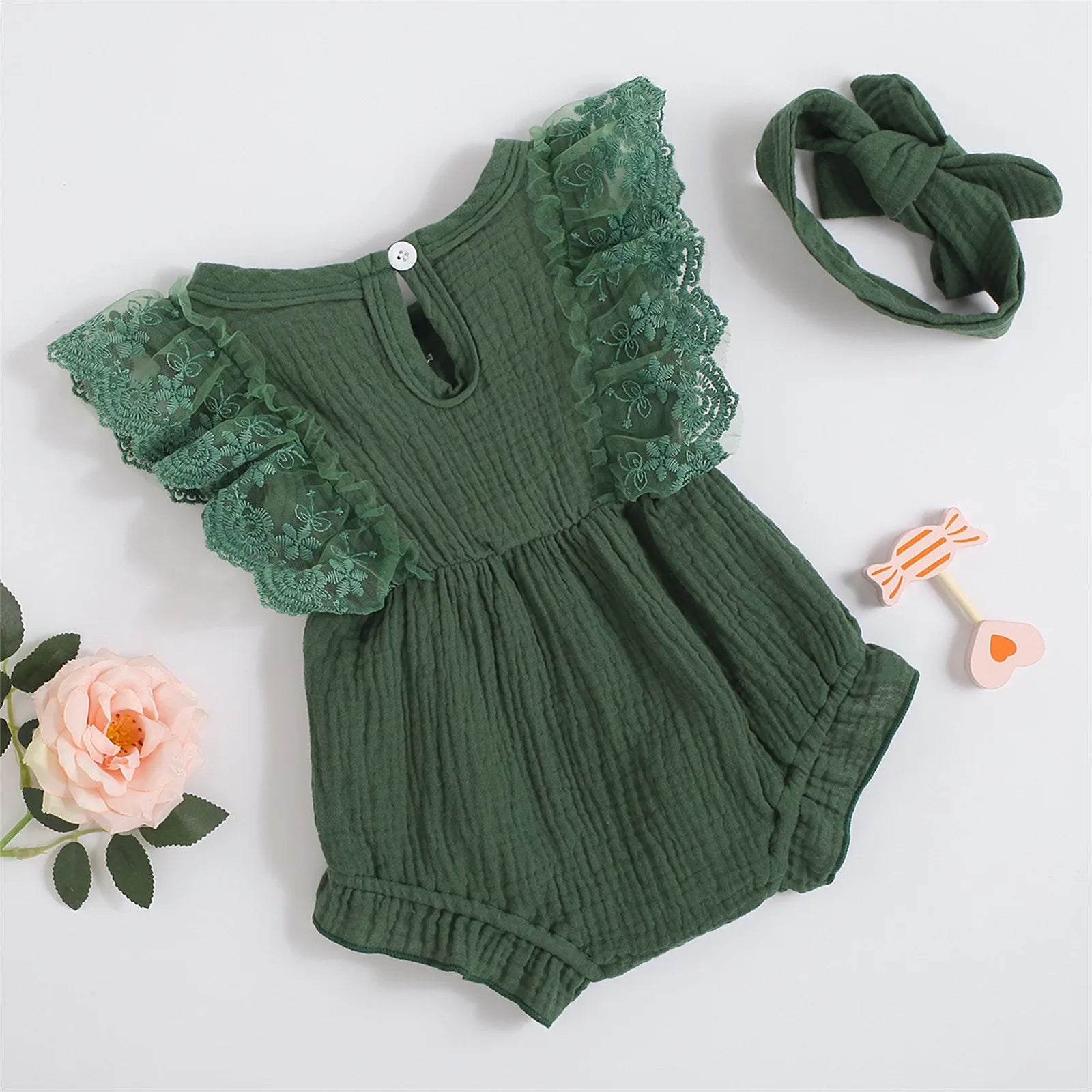 0-18Month Infant Baby Girls Cotton Button Sleeveless Bodysuit