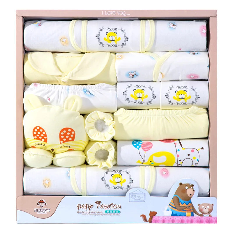 18Pcs Baby Cotton Newborn Gift Set Autumn Long Sleeve