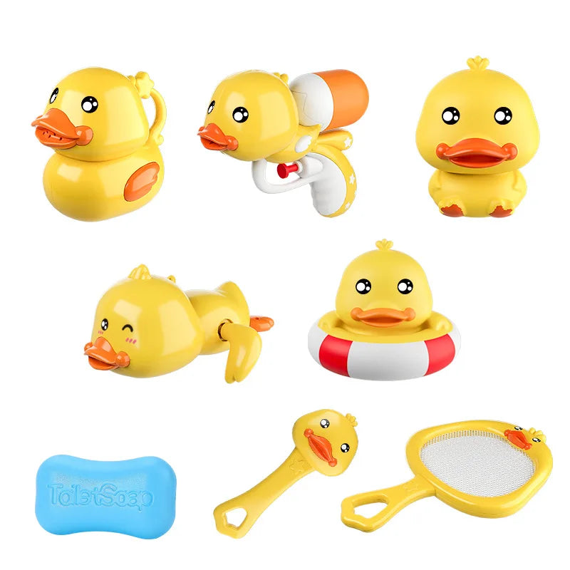 Baby Bath Toys Bathing Duck Cartoon Animal Water Toys